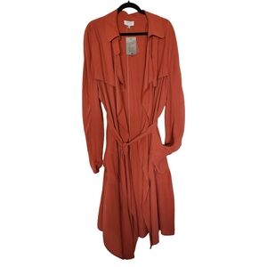 NWT Harlyn Anthropologie Trench Light Weight Orange, XL